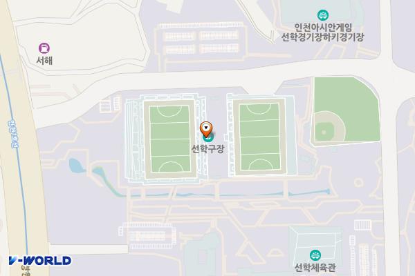 선학체육관 위치 지도 — 인천광역시 연수구 경원대로 526 (선학동, 선학체육관)