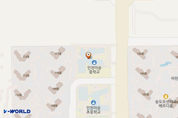 인천미송중학교 위치 지도 — 인천광역시 연수구 아카데미로 679, 인천미송중학교 (송도동)