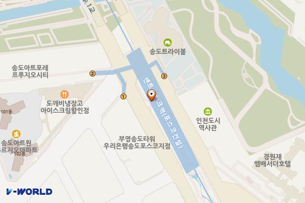 센트럴파크역1-2 위치 지도 — 인천광역시 연수구 인천타워대로 지하 240 (송도동, 센트럴파크역)