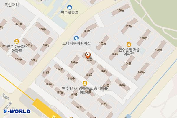 연수종합사회복지관 위치 지도 — 인천광역시 연수구 원인재로212 연수종합사회복지관