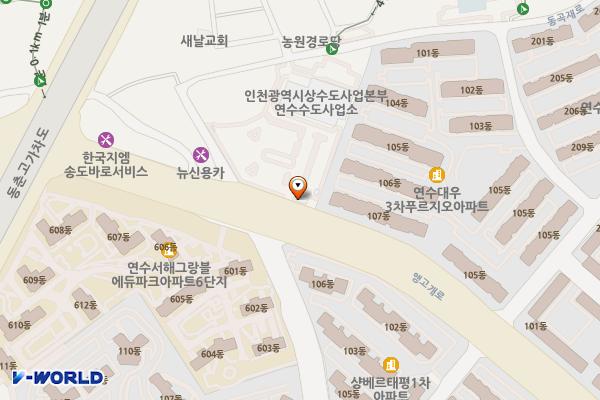 인천여성의광장 위치 지도 — 인천광역시 연수구 앵고개로 183 (동춘동, 인천여성의광장)