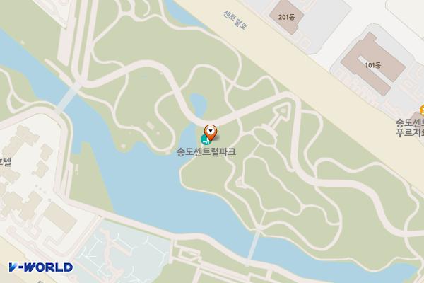 센트럴파크(이동식 1, 장승) 위치 지도 — 인천광역시 연수구 센트럴로 229 (송도동)
