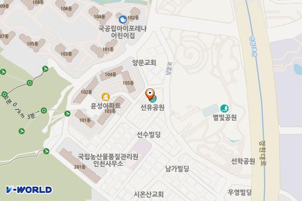 선유공원 위치 지도 — 인천광역시 연수구 선학동 391