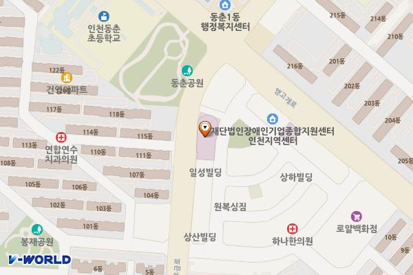 나사렛국제병원 위치 지도 — 인천광역시 연수구 먼우금로 98 (동춘동, 나사렛국제병원)