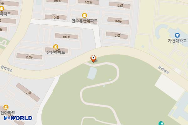 대학공원(1) 위치 지도 — 인천광역시 연수구 함박뫼로 162, 대학공원화장실 (연수동)