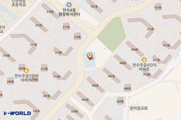 남동국민체육센터 위치 지도 — 인천광역시 남동구 백범로124번길 94