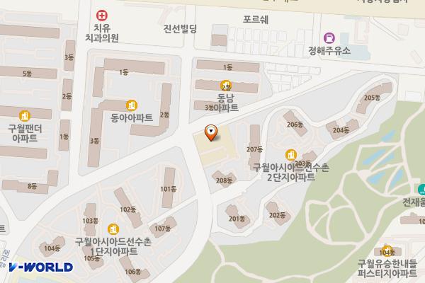 구월1동 행정복지센터 위치 지도 — 인천광역시 남동구 선수촌공원로 104