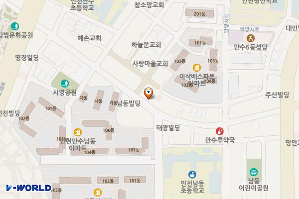 장승백이상가(5동) 위치 지도 — 인천광역시 남동구 장승로 25, 장승백이상가 (만수동)