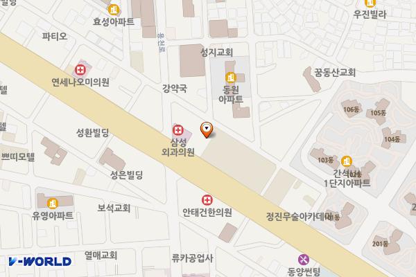 간석자유시장 위치 지도 — 인천광역시 남동구 백범로 312-45