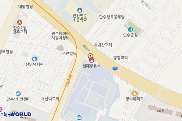 현대주유소 위치 지도 — 인천광역시 남동구 백범로 85 (만수동)