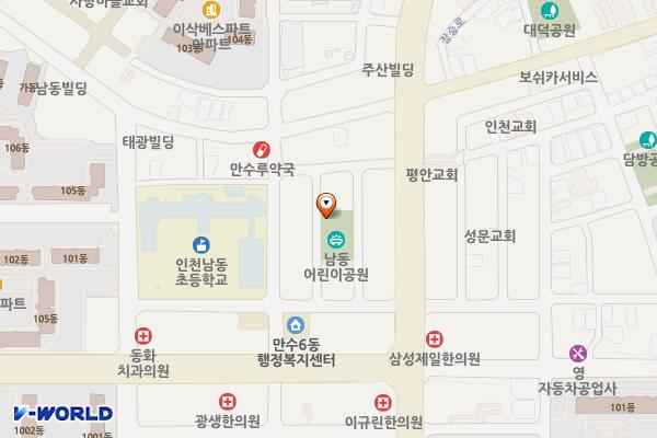 남동어린이공원 위치 지도 — 인천광역시 남동구 담방로47번길 14-14