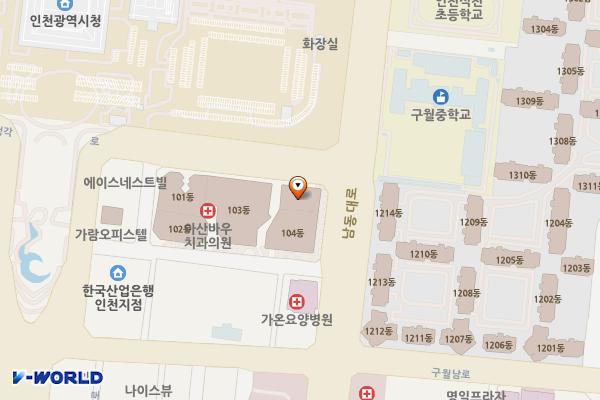 인천광역시청(신관) 위치 지도 — 인천광역시 남동구 남동대로 809