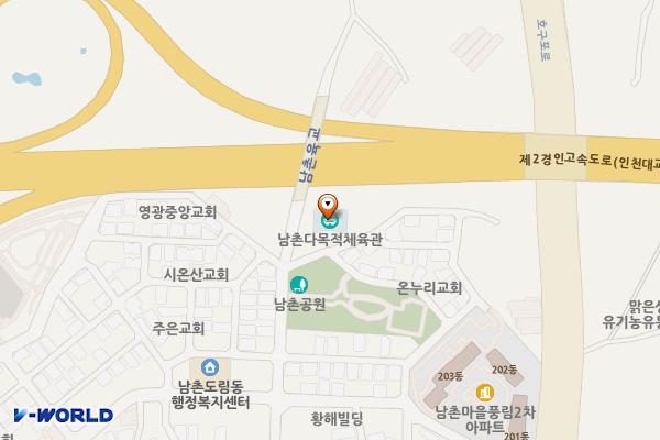 남촌다목적체육관 위치 지도 — 인천광역시 남동구 남촌동로 16번길 66