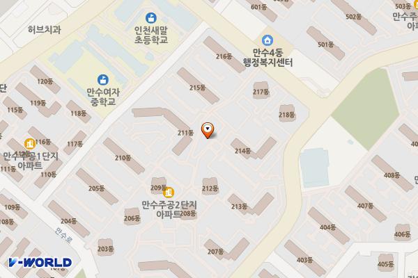 둥지어린이공원 위치 지도 — 인천광역시 남동구 백범로124번길 43