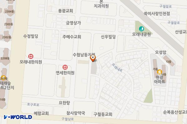 인천모래내전통시장 위치 지도 — 인천광역시 남동구 모래내로25번길 13, 인천모래내전통시장 공중화장실 (구월동)