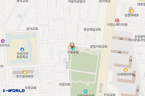 구월체육시설(구) 공원화장실 위치 지도 — 인천광역시 남동구 호구포로857번길 23
