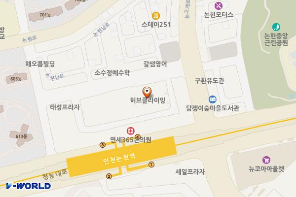 아이플렉스 위치 지도 — 인천광역시 남동구 논고개로123번길 17