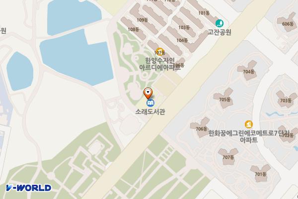 소래도서관 위치 지도 — 인천광역시 남동구 앵고개로 793