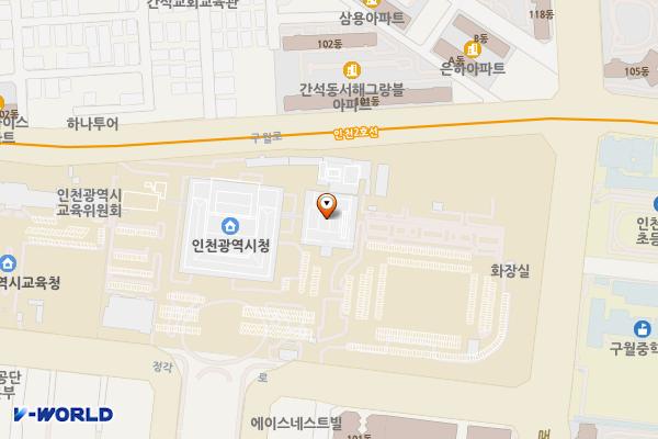 인천광역시의회 위치 지도 — 인천광역시 남동구 정각로 35