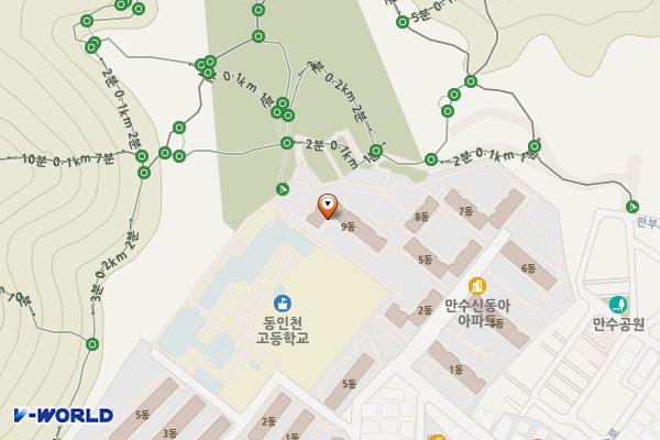 산밑말근린공원 위치 지도 — 인천광역시 남동구 만수로111번길 38-2, 산밑말근린공원 공중화장실 (만수동)