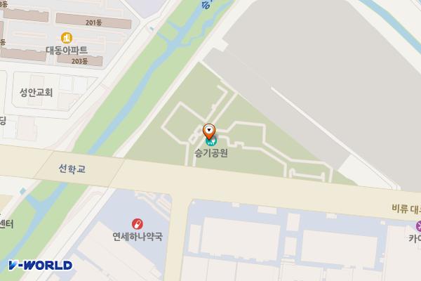 승기근린공원 위치 지도 — 인천광역시 남동구 비류대로 629