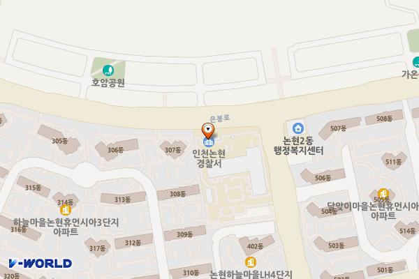 인천논현경찰서 위치 지도 — 인천광역시 남동구 논현고잔로 239
