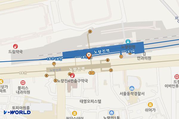 노량진 공영주차장 위치 지도 — 서울특별시 동작구 노량진동 60-12