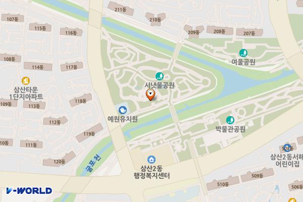 시냇물공원 위치 지도 — 인천광역시 부평구 충선로262-1