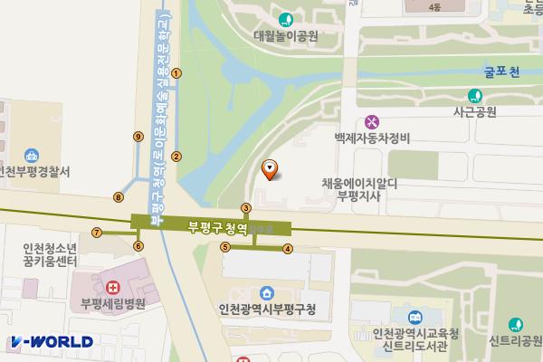 인천광역시 여성가족재단 위치 지도 — 인천광역시 부평구 길주로 539