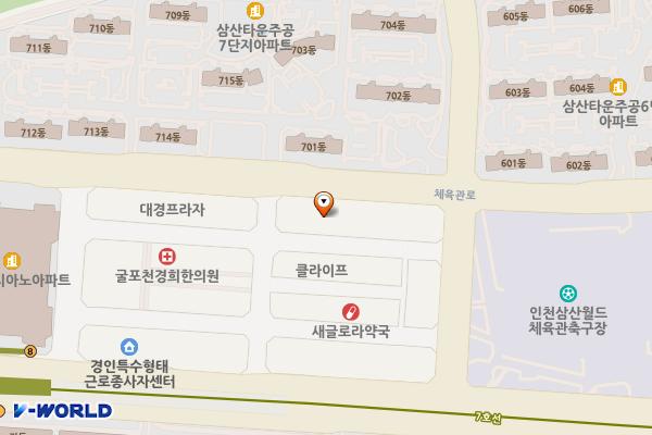 하이존빌딩 위치 지도 — 인천광역시 부평구 체육관로 32