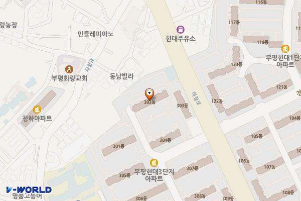현대3차아파트 상가 위치 지도 — 인천광역시 부평구 마장로 121