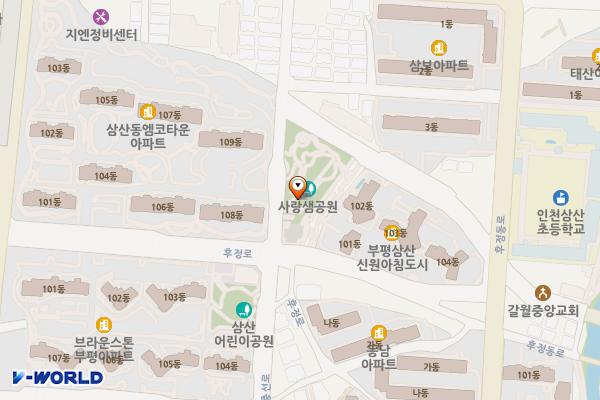 사랑샘공원 위치 지도 — 인천광역시 부평구 후정로27