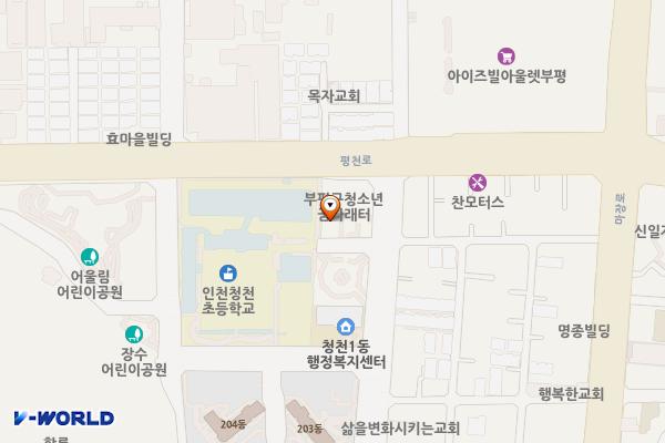 청소년복합문화센터 위치 지도 — 인천광역시 부평구 산청로 129