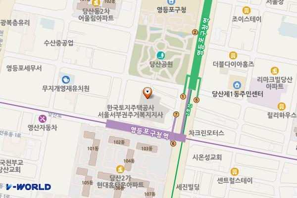 영등포구청환승공영주차장 위치 지도 — 서울특별시 영등포구 양산로 111