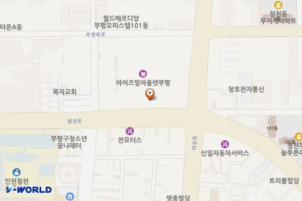 아이즈빌아울렛 위치 지도 — 인천광역시 부평구 마장로 489