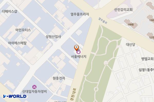 현대오일뱅크㈜직영 여울물셀프주유소 위치 지도 — 인천광역시 부평구 경원대로 1049(십정동)