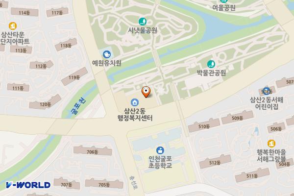 인천삼산동우체국 위치 지도 — 인천광역시 굴포로 141