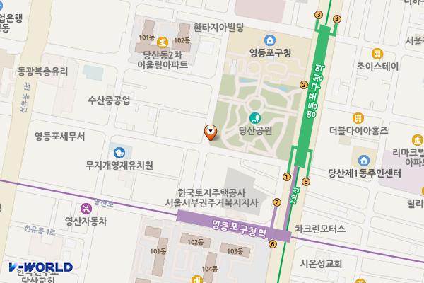 당산근린공원공영주차장 위치 지도 — 서울특별시 영등포구 당산로27길 12