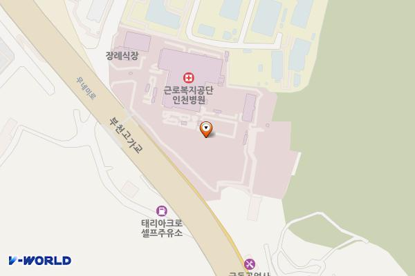 근로복지공단 인천병원 위치 지도 — 인천광역시 부평구 무네미로 446(구산동)