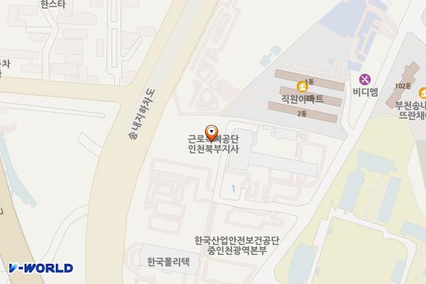 안전보건공단 인천광역본부 위치 지도 — 인천광역시 부평구 무네미로 478