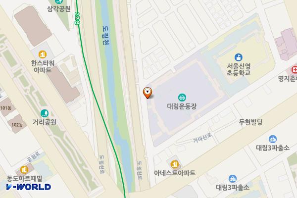 대림운동장공영주차장 위치 지도 — 서울특별시 영등포구 가마산로31길 16