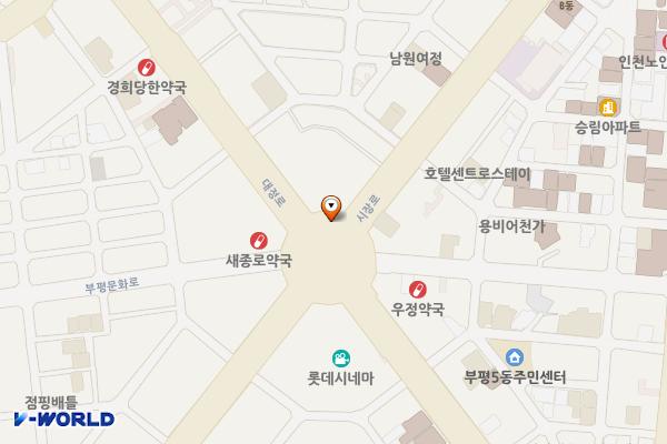 부평시장로타리지하도상가 위치 지도 — 인천광역시 부평구 시장로 지하 42(부평동)
