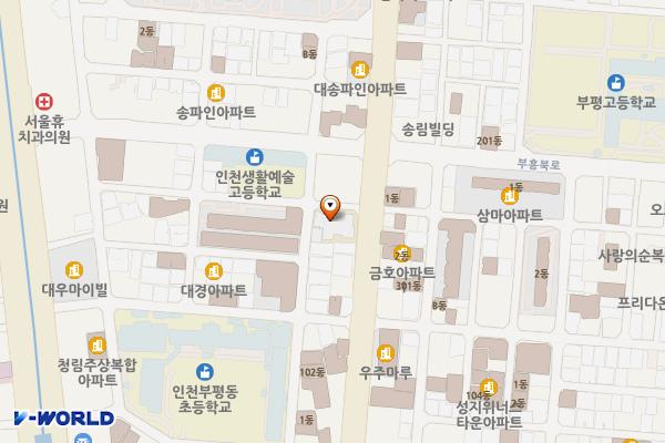 부평4동 행정복지센터 위치 지도 — 인천광역시 부평구 주부토로65