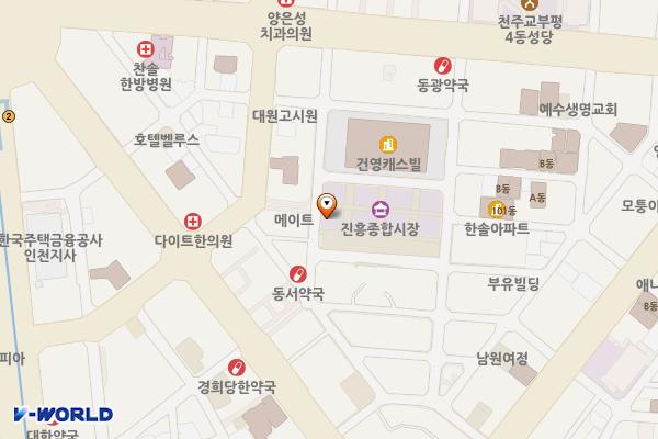 진흥종합시장 위치 지도 — 인천광역시 부평구 부흥로304번길27(부평동)