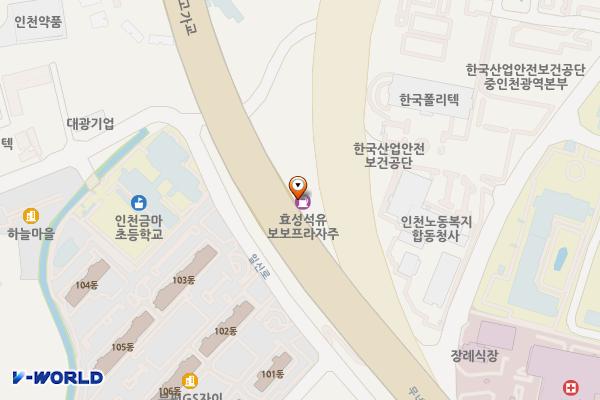 SK에너지(주) 보보프라자주유소 위치 지도 — 인천광역시 부평구 무네미로 471(구산동)