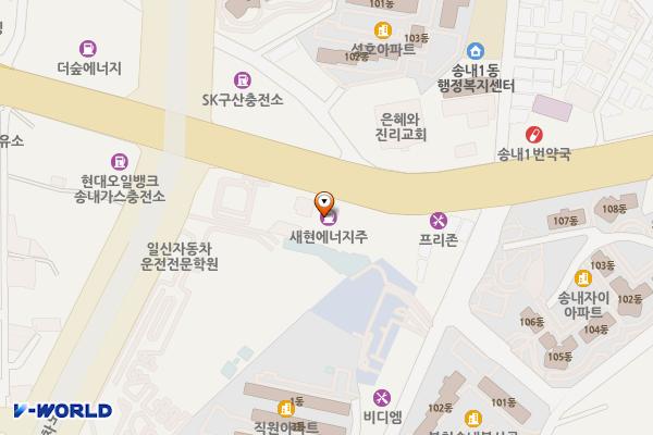 새현에너지㈜ 위치 지도 — 인천광역시 부평구 경인로 1216(구산동)