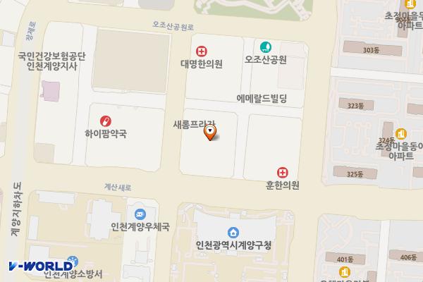 레드몰 1차 위치 지도 — 인천광역시 계양구 계산새로 87번길 5