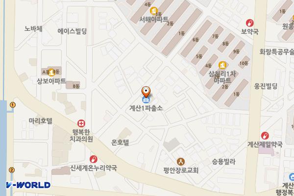 계산1파출소 위치 지도 — 인천광역시 계양구 계산천동로 19번길 14
