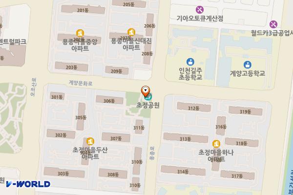 초정어린이공원 위치 지도 — 인천광역시 계양구 계양문화로 154