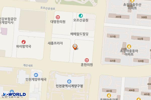 동구프라자 위치 지도 — 인천광역시 계양구 계산새로 87번길 6